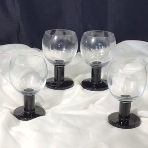 Blacked Stemmed Wine/Water Glasses